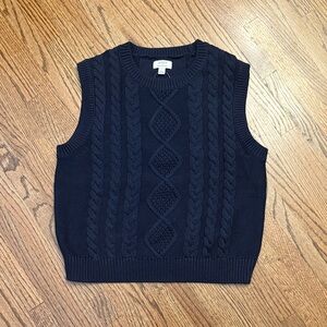 J. Crew Dark Blue Knit Sweater Vest